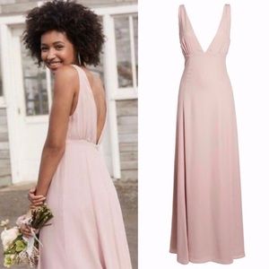 NWT WAYF The Kiara Empire Plunge Neck Gown size XS ***open to offers***